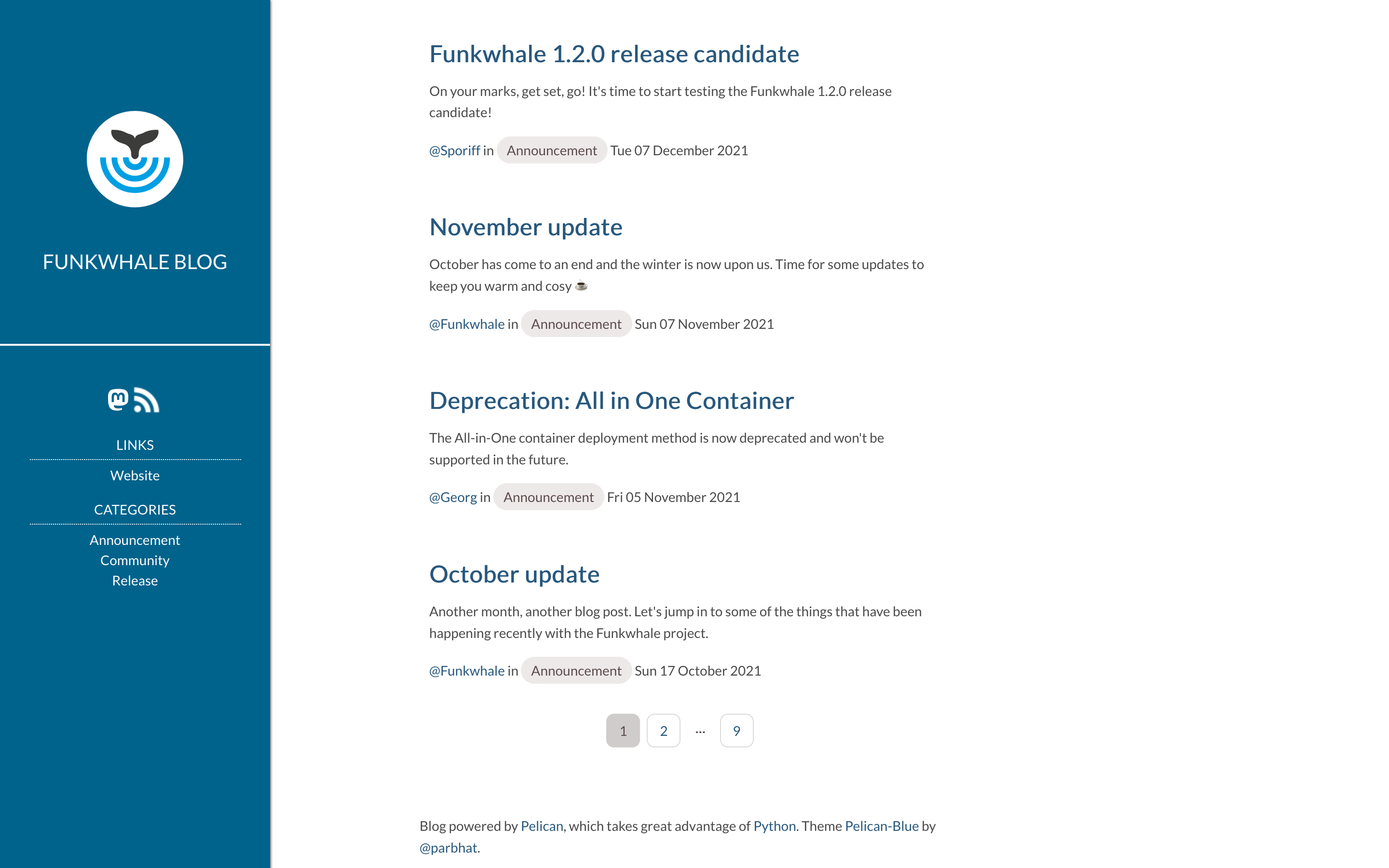 A screenshot showing the new design. The pagination is much clearer and all of the posts are consistently structured.